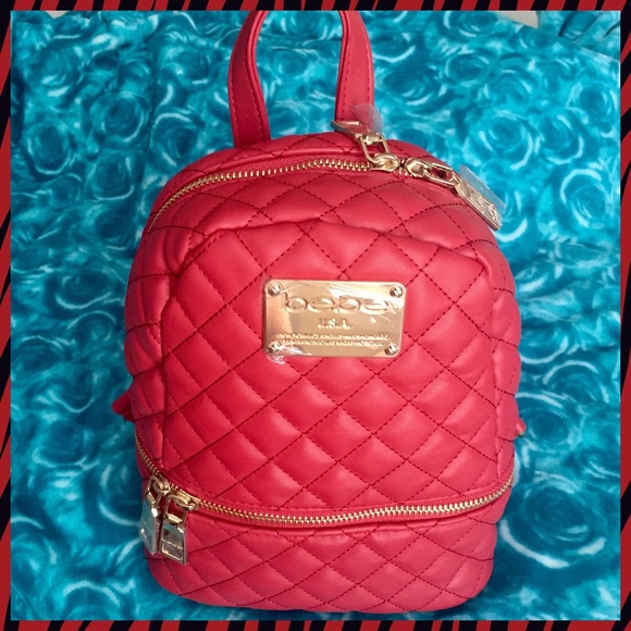 NWT Bebe Danielle Red Mini Backpack - Picture 2 of 4