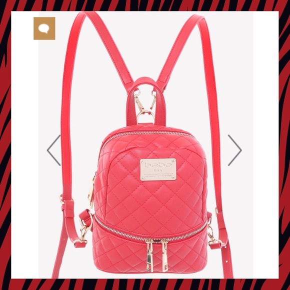 NWT Bebe Danielle Red Mini Backpack - Picture 4 of 4