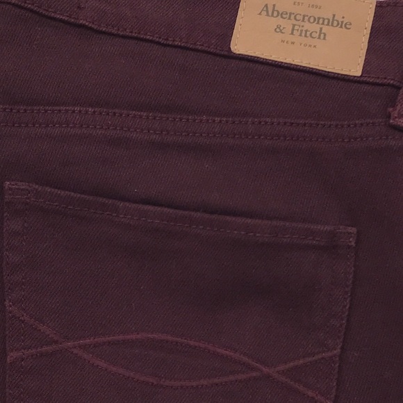 Abercrombie & Fitch burgundy jeans - Picture 4 of 4