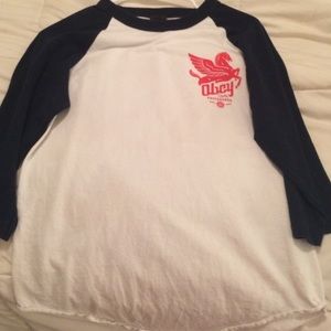obey baseball tee