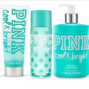 VS PINK Cool & Bright Scrub Mist Lotion Set