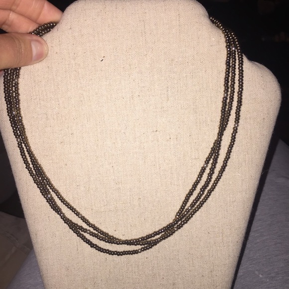 N1591 Bronze Metallic Glass Silpada Necklace