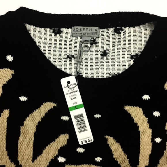 Joseph A. Black Reindeer Knit Crew Neck Sweater - Picture 4 of 4