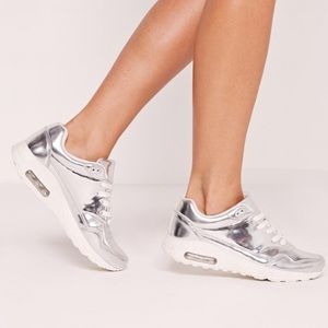 Retro Silver Sneakers