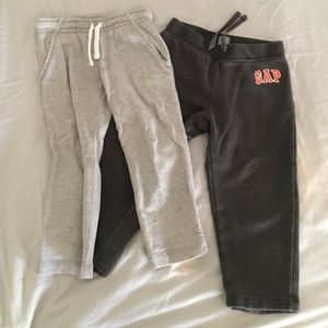 Two, toddler boy, gently used sweat pants.