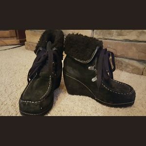 Rocket Dog wedge fur boots