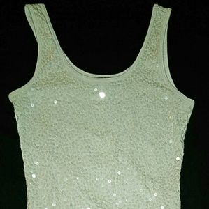 White Spandex Sequin