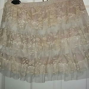 Tiered Lace Skirt