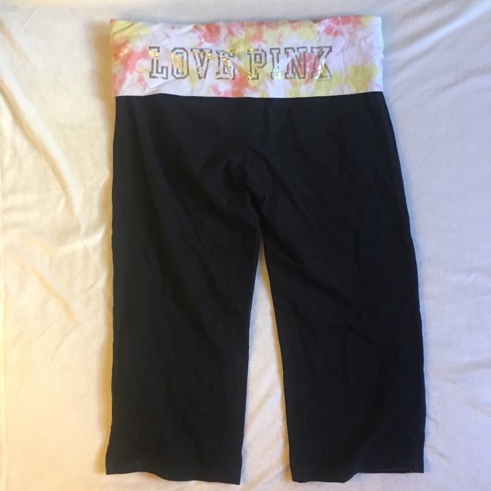Victorias Secret PINK tye dye yoga capris, large