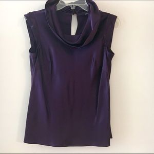 Banana Republic purple 100% silk top