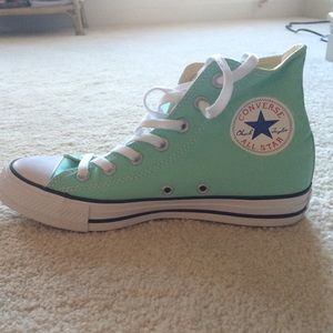 Mint Green Converse Hi-tops
