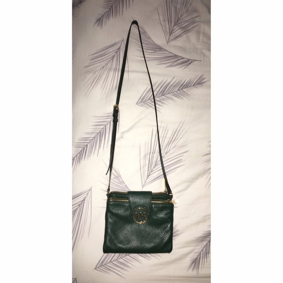Michael Kors Dar Green Double Zip Crossbody