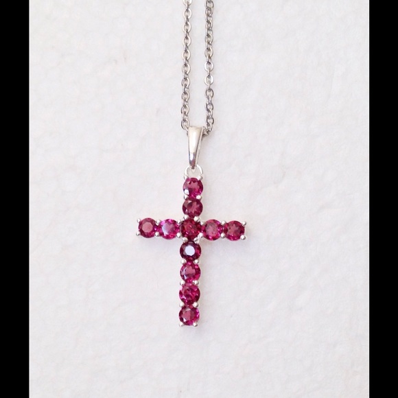 Rhodolite Garnet Cross, Mine Closed - Picture 2 of 3