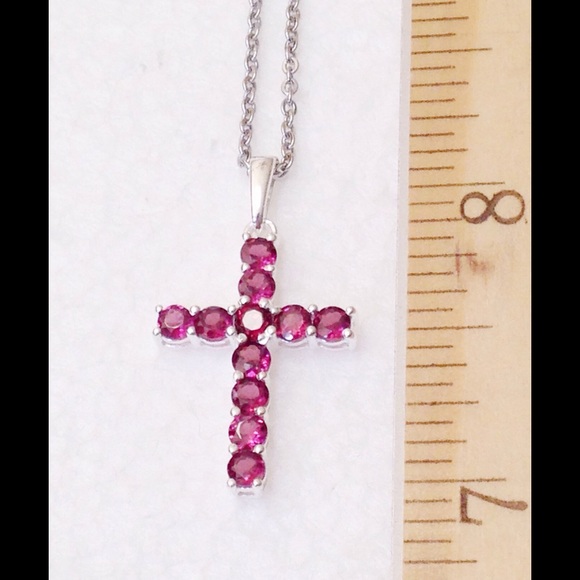 Rhodolite Garnet Cross, Mine Closed - Picture 3 of 3