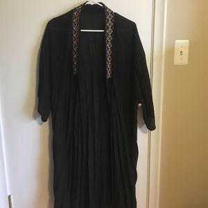 Long Aztec-print Kimono