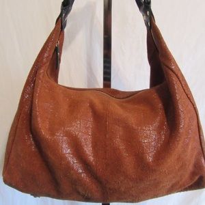 Lola Bernard, Modena Croc Embossed Hobo Bag, brown
