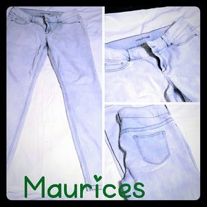 Maurices light washed stretch jeans