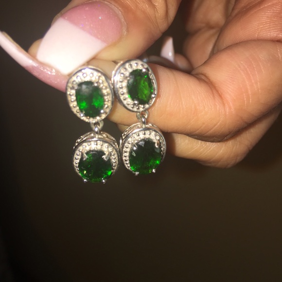 Chrome Diopside earrings