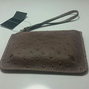 Wristlet Wilsons Leather coin purse brown