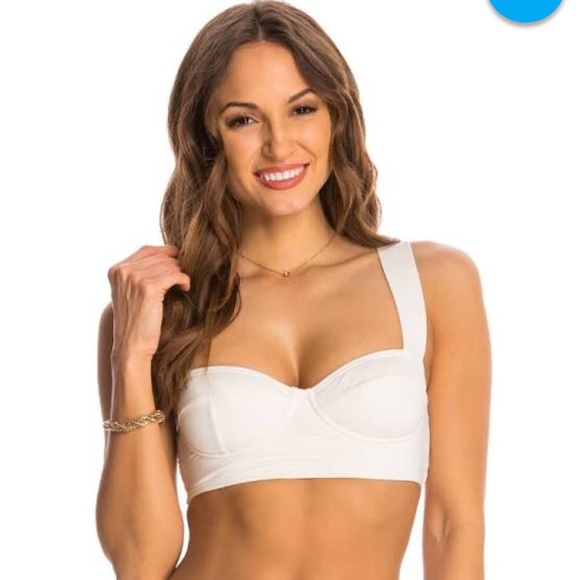 Pink Kate Spade bralette bathing suit top.