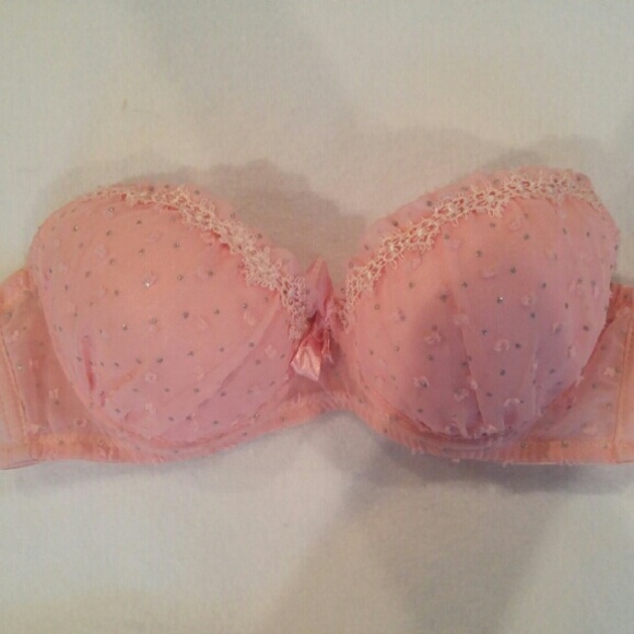 Other - Pink frilly strapless bra