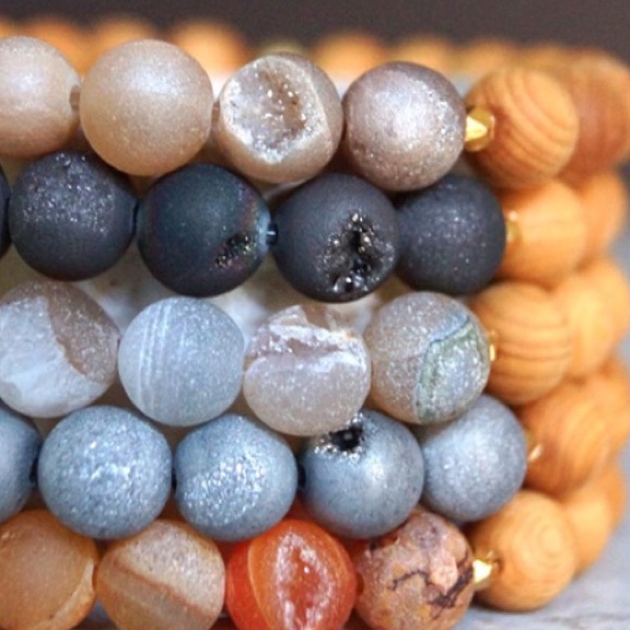 Hand Carved Sandalwood bracelets - Picture 2 of 3