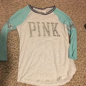 Victoria secret pink half sleeve shirt