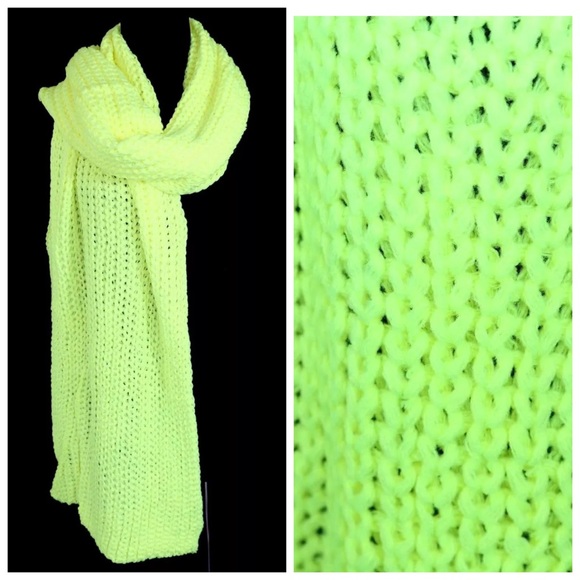 Neon Yellow Soft Scarf - Picture 2 of 2