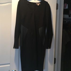 Banana republic dress with faux leather