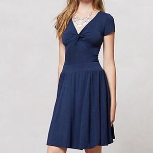 Taya knotted  t-shirt dress fit and flare Anthro