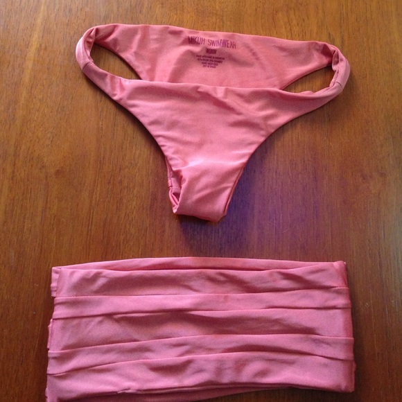 MIKOH Bikini-Top (Small), Bottom (Medium)-New