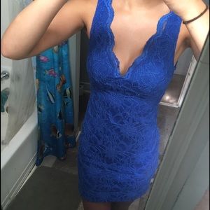 Lace blue dress 👗