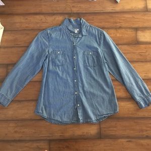 Old navy jean colored button down