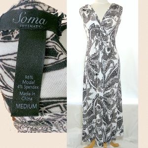 Soma Black & White Paisley Print Maxi