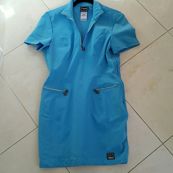 Versace turquoise dress