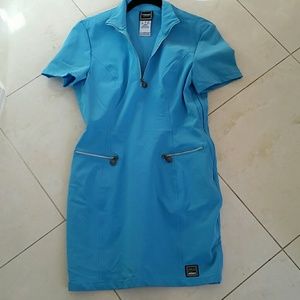 Versace turquoise dress