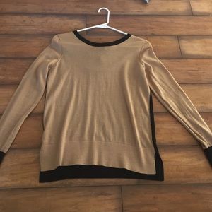 Tan and black LOFT sweater