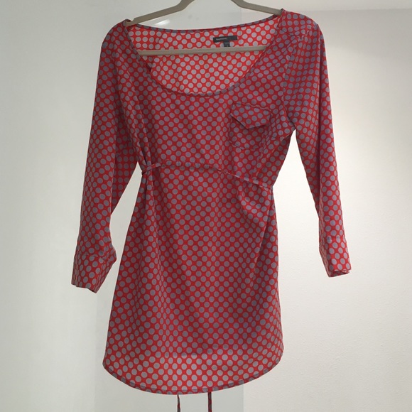 GAP Maternity- coral polka dot top
