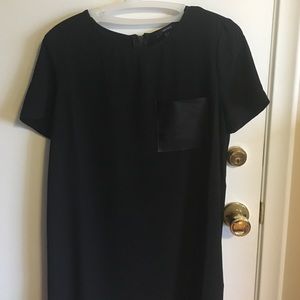 Leather Pocket T-shirt Dress