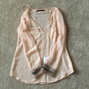 Zara blouse with detailed cuffs