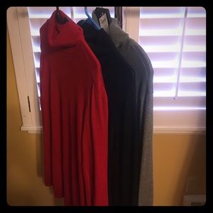 Red/Black/Grey Chico's Turtleneck Bundle