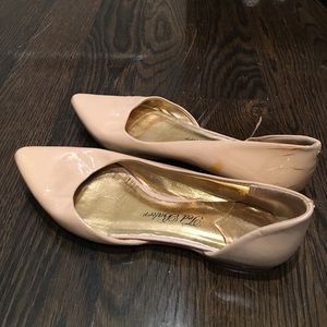 Ted Baker London patent leather nude pointy flats
