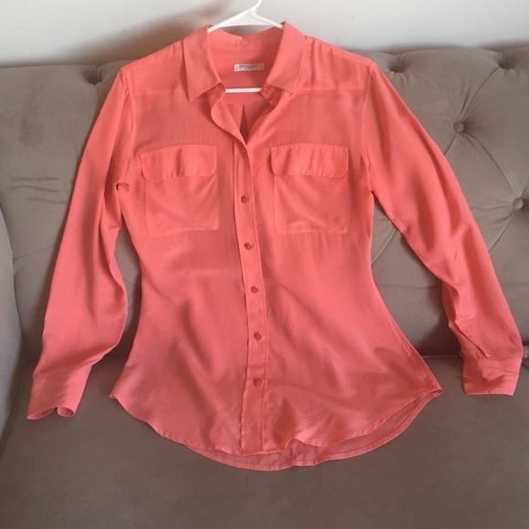 Pink silk Equipment blouse