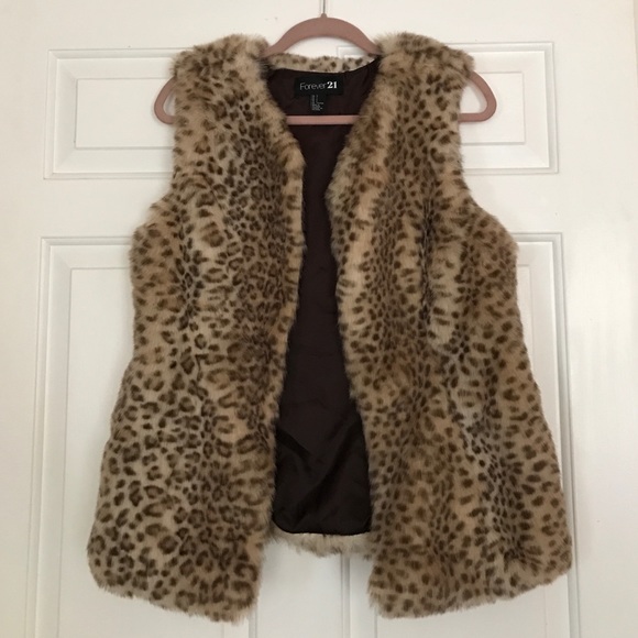 Leopard Faux Fur Vest