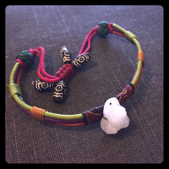 Handmade frog bracelet