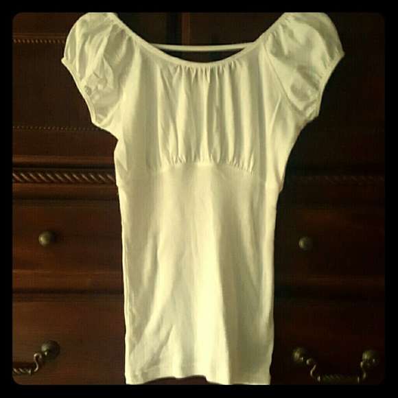 White cotton flirty top