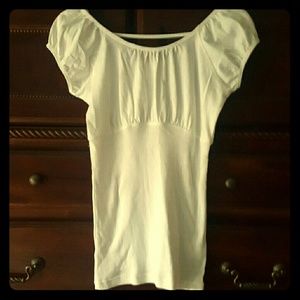 White cotton flirty top