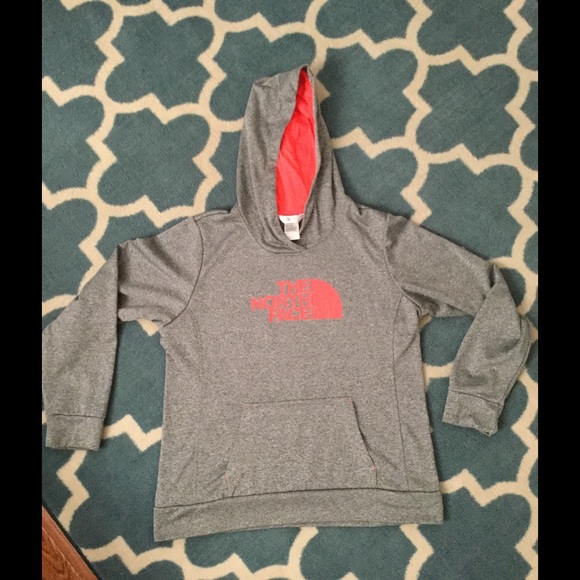 The North Face- Women's Grey & Orange Hoodie. XL