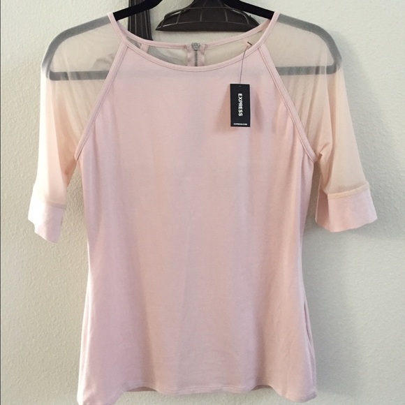 NWT Express sheer mesh top