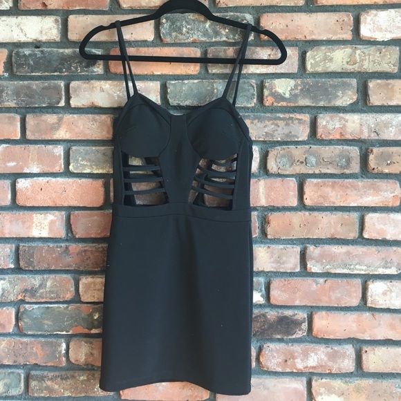 XS Black cut-out dress from Nasty Gal